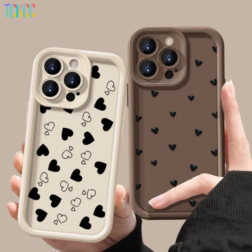 Capa Preta Coração Anjo Olhos Anti-Choque Samsung A15 A21S A22 A23 A24 A25 A31 A32 A33 A34
