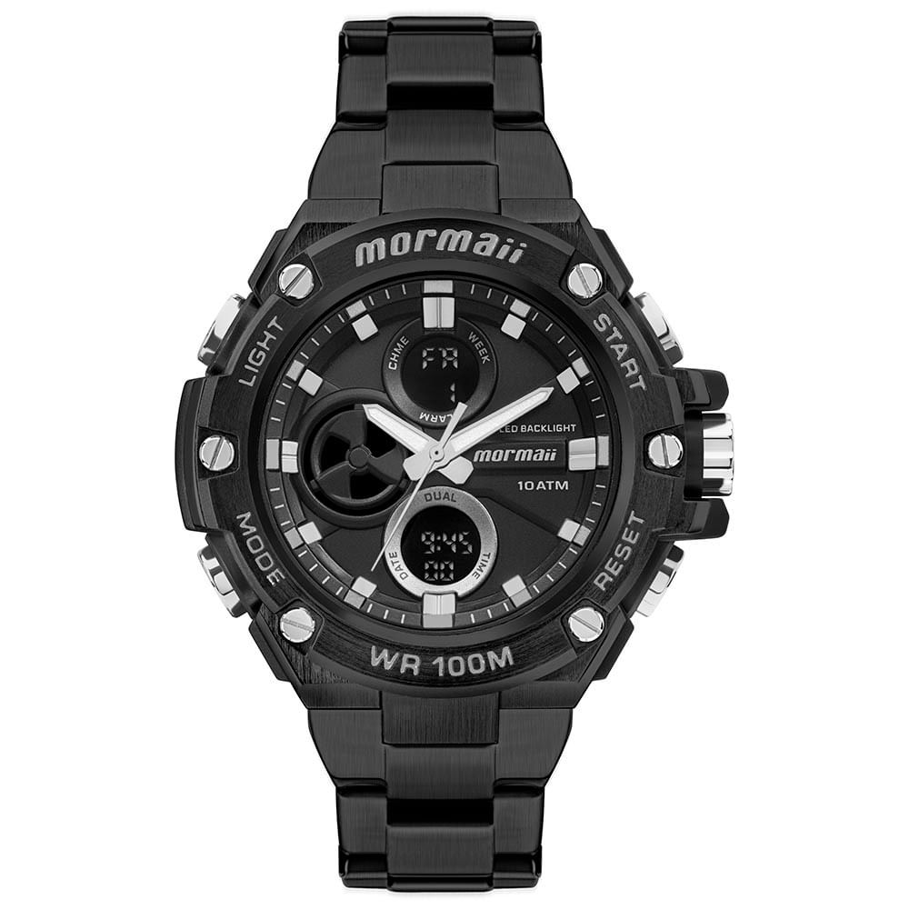 Relógio Mormaii Masculino Force Preto - MO8320AB/7P