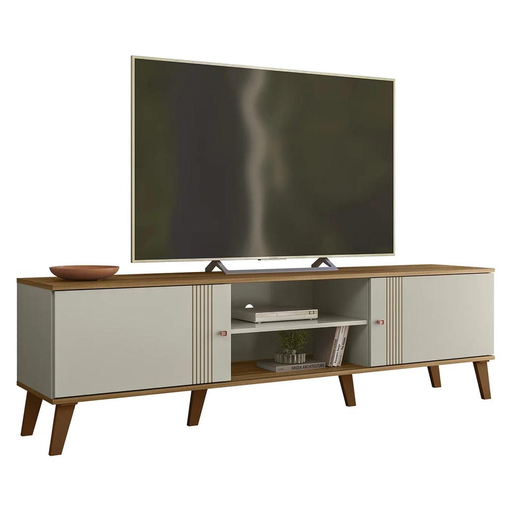 Rack Bancada Para TV 75 Pol 180cm Sia Off/Nature Z49 - Mpozenato