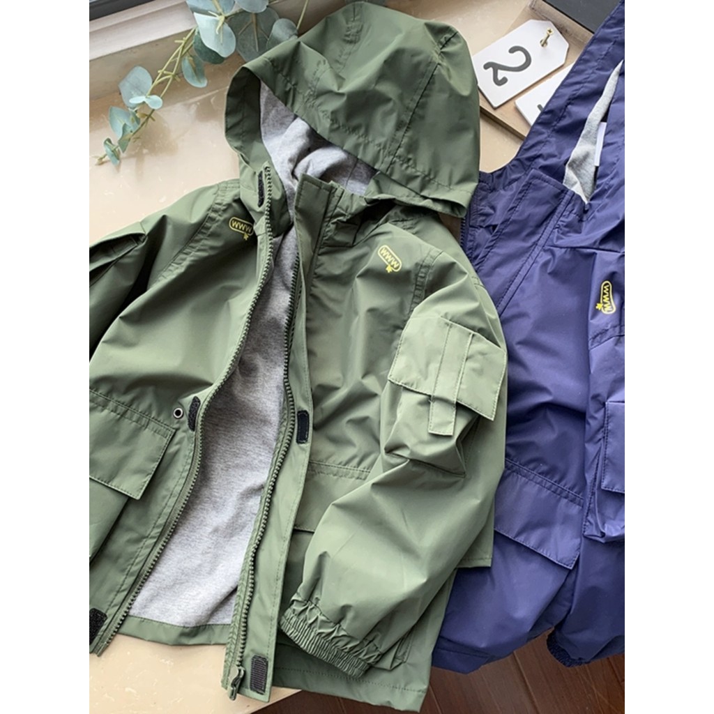 Comércio exterior crianças roupas meninos jaqueta primavera outono moda na moda crianças blusão à prova dwaterproof água