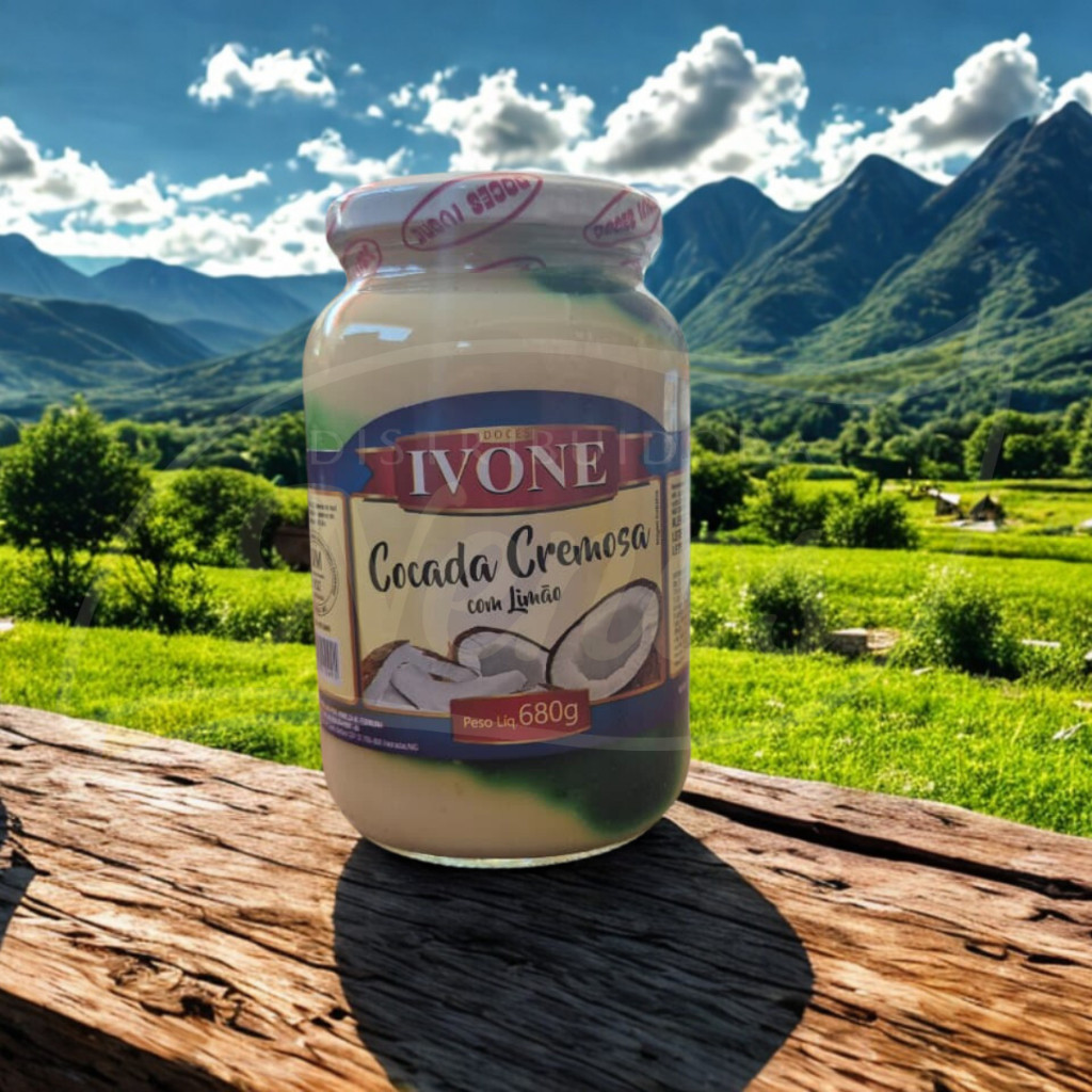 Cocada Cremosa com Limão Ivones Doce 680g | Feita em Minas Gerais Doce Artesanal e Cremoso