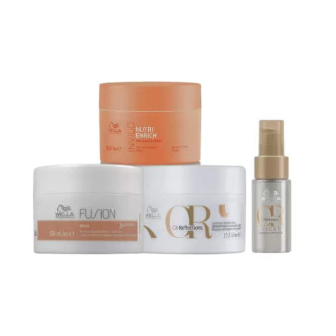 Kit Wella Professionals Light Oil Reflections Cronograma Care (4 Produtos)