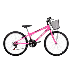 Bicicleta Aro 24 Mormaii Safira 18 Marchas Freio V-Brake Cesta
