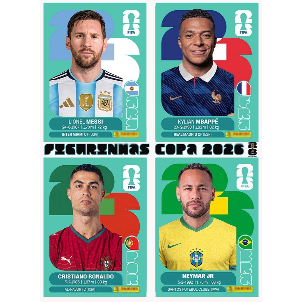 Kits Figurinhas CRAQUES COPA DO MUNDO 2026 COMPLETO