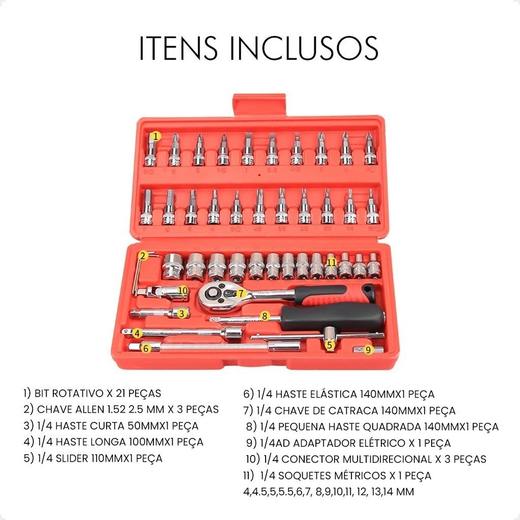 46/92 Pcs Caixa De Ferramentas Vermelho,Ferramentas DoméSticas Essenciais,SoluçõEs Completas Para ManutençãO.