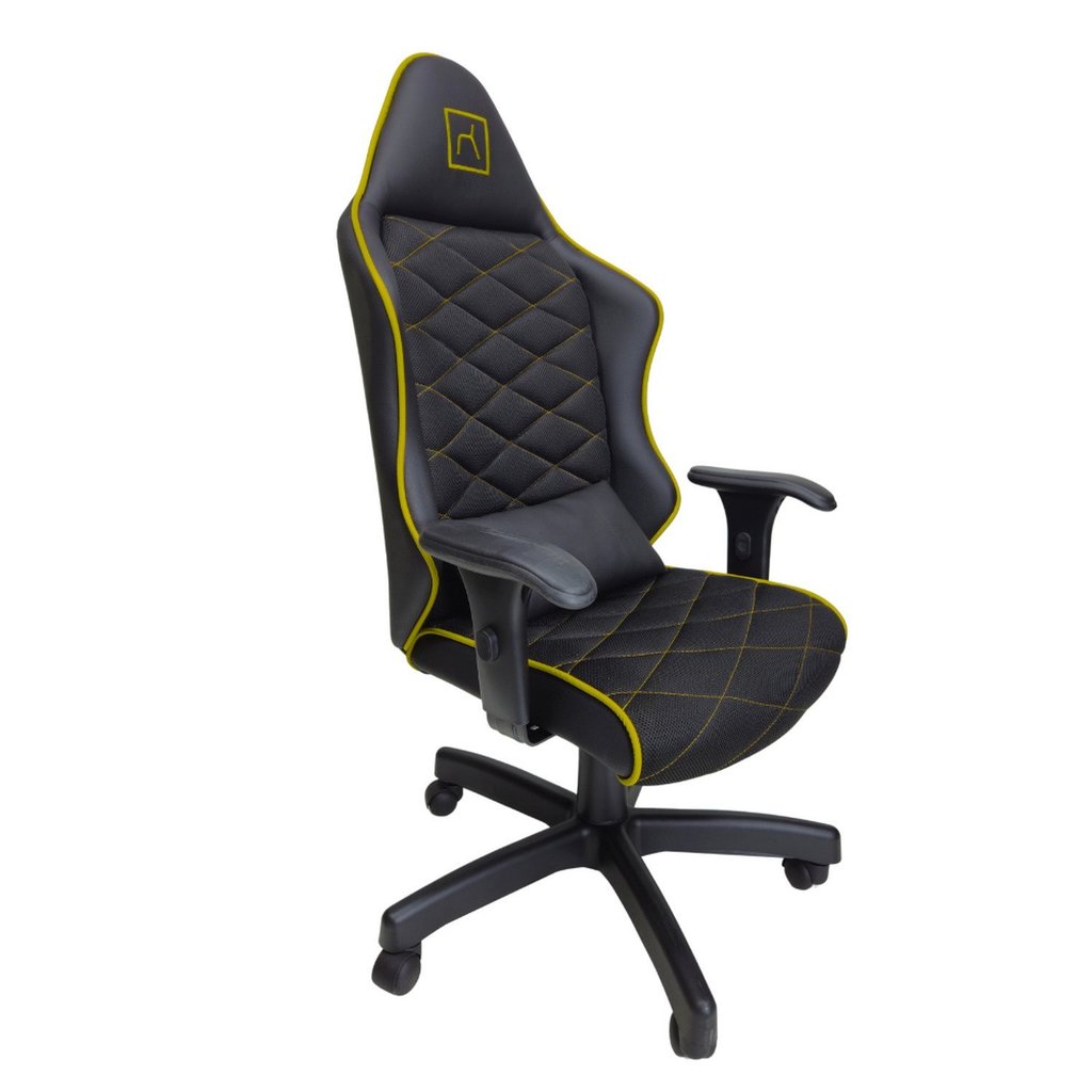 Cadeira Escritório Gamer Corino com Relax Amarelo