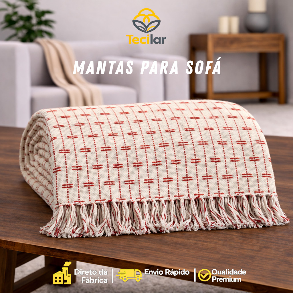 Manta para Sofá King 3,00X2,25m Gigante 100% Algodão | Decorativa Luxo | Capa Protetora e Elegante