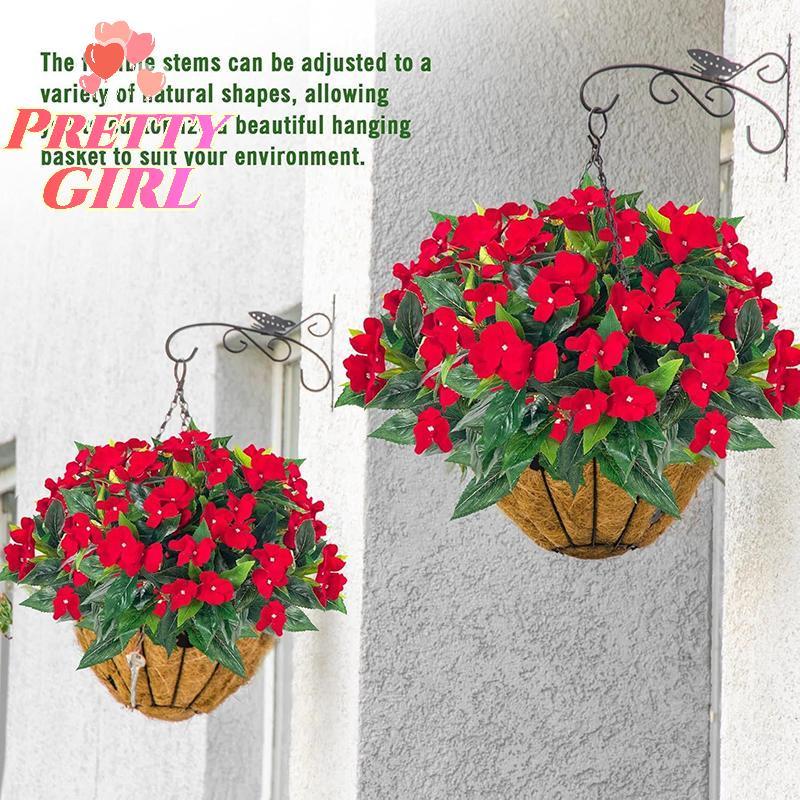 [Pretty ggirl] Flores Artificiais De Bálsamo De Seda , Buquê Decorativo De 9 Peças , Peça Central De Mesa De Casamento D