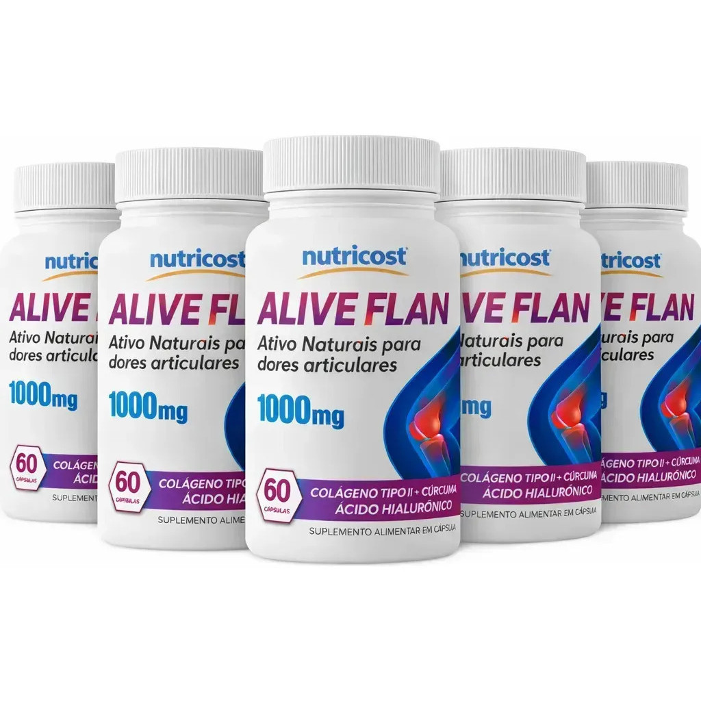 5 Alive Flan 60 Caps - Auxilio No Alivio De Dores Musculares