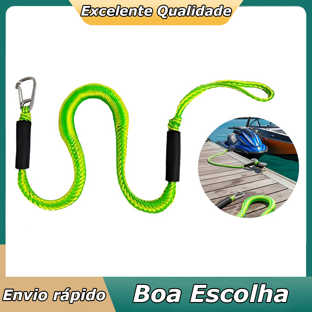 Verde Linha de doca elástica linha de doca de jet ski linhas de ancoragem elástica para jet ski barcos corda de choque