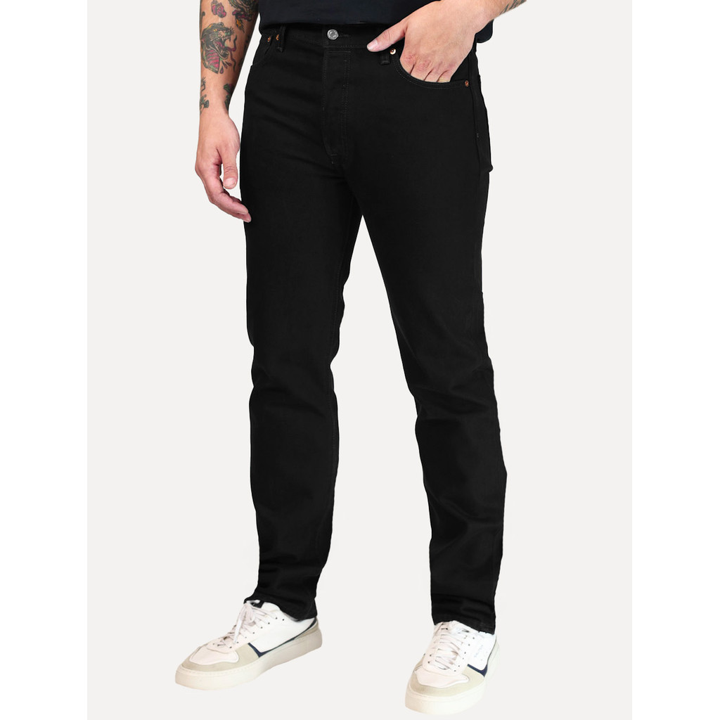Calça Levis Original Jeans Masculina 501 Original Regular Preta