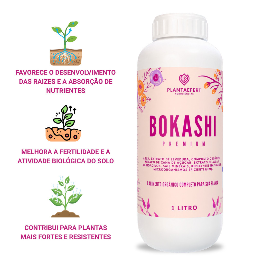 Adubo para Orquídeas Bokashi Adubo Orgânico 1L Concentrado Rende Até 200 Litros - Nutrição Completa Natural