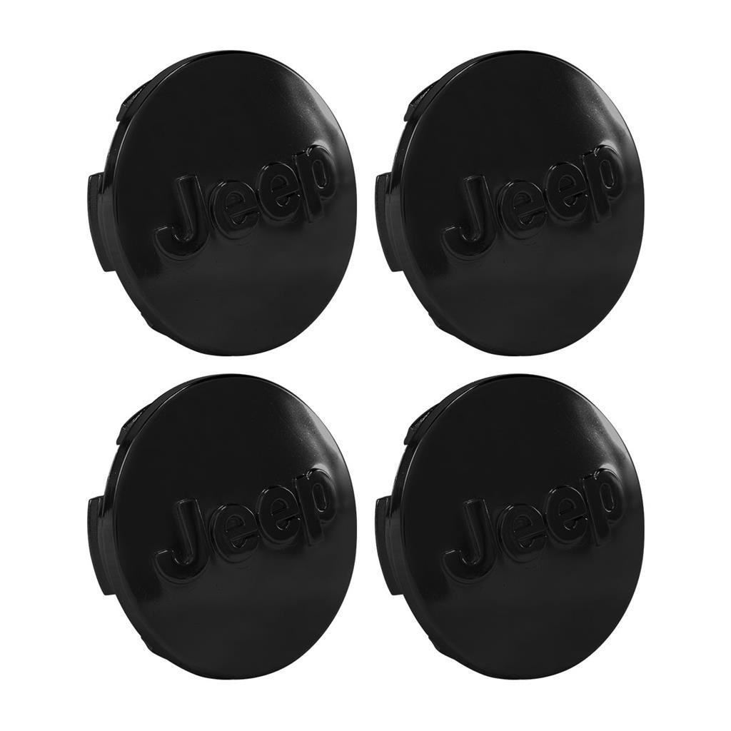 Jogo Kit Calotinha Meio Tampa Roda Jeep Renegade Compass Preto Brilhante