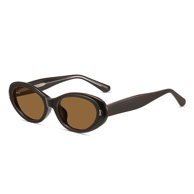 Óculos de sol vintage com armação em formato de olho de gato, modelo retrô, para mulher, lentes pretas, proteção UV400, 