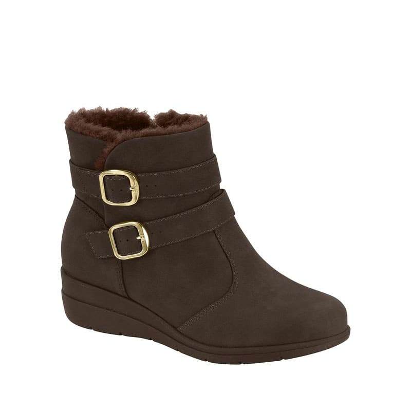 Bota Modare Anabela Ortopédica Forrada Marrom 7085206