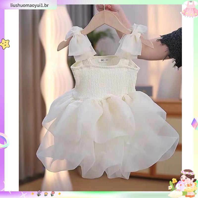 Vestido de verão lindo vestido preto novo vestido feminino feminino coreano bebê vestido de princesa