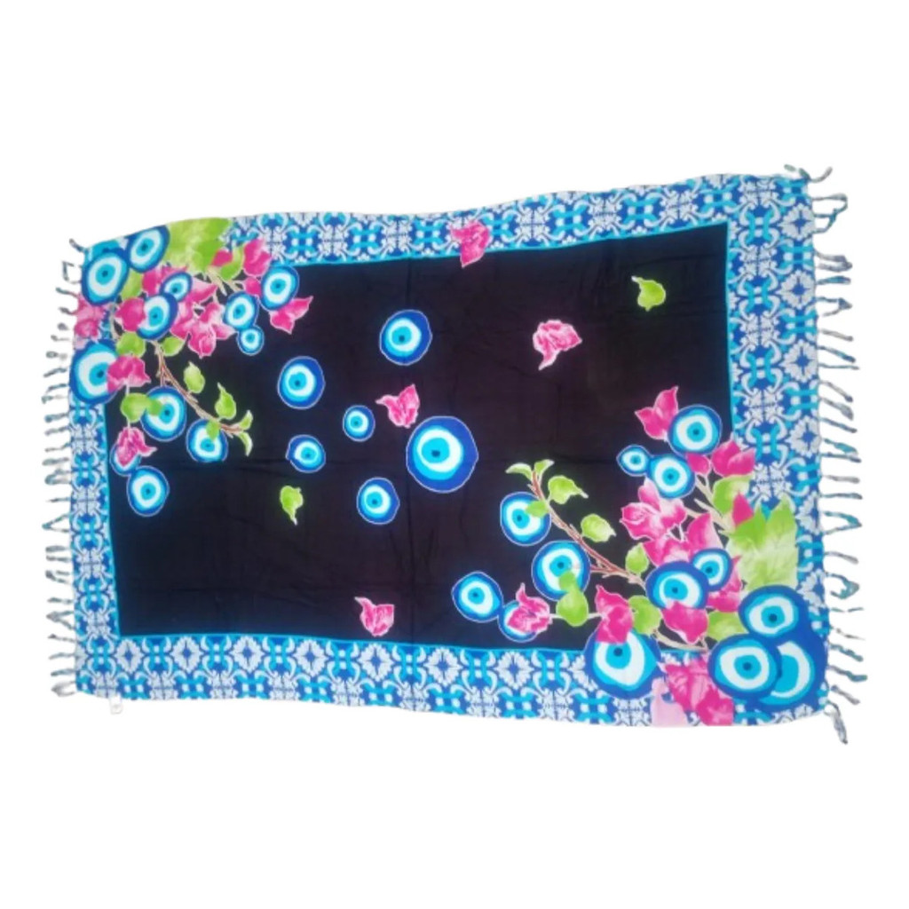 Canga Indiana Viscose Olho Grego Floral