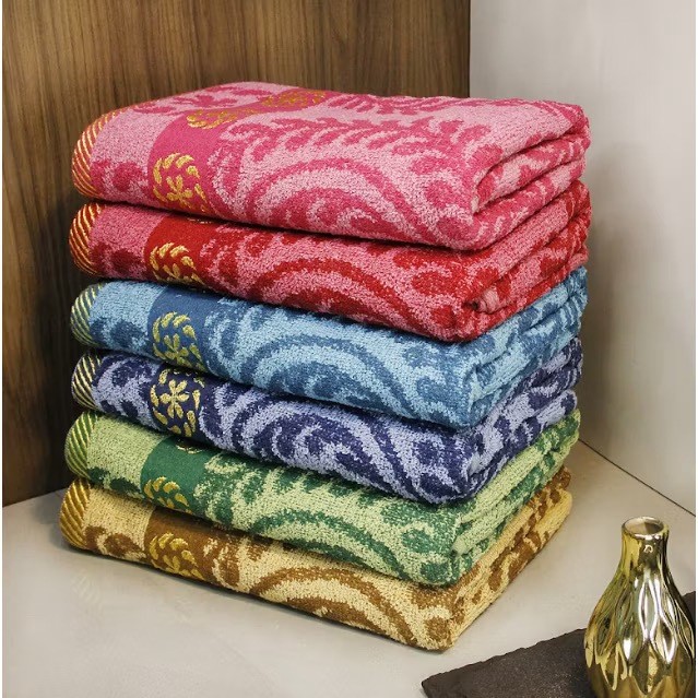 Toalha de banho grande istambul 1,40- x 0,70cm absorçao macia grossa cores sortidas,chen1 top