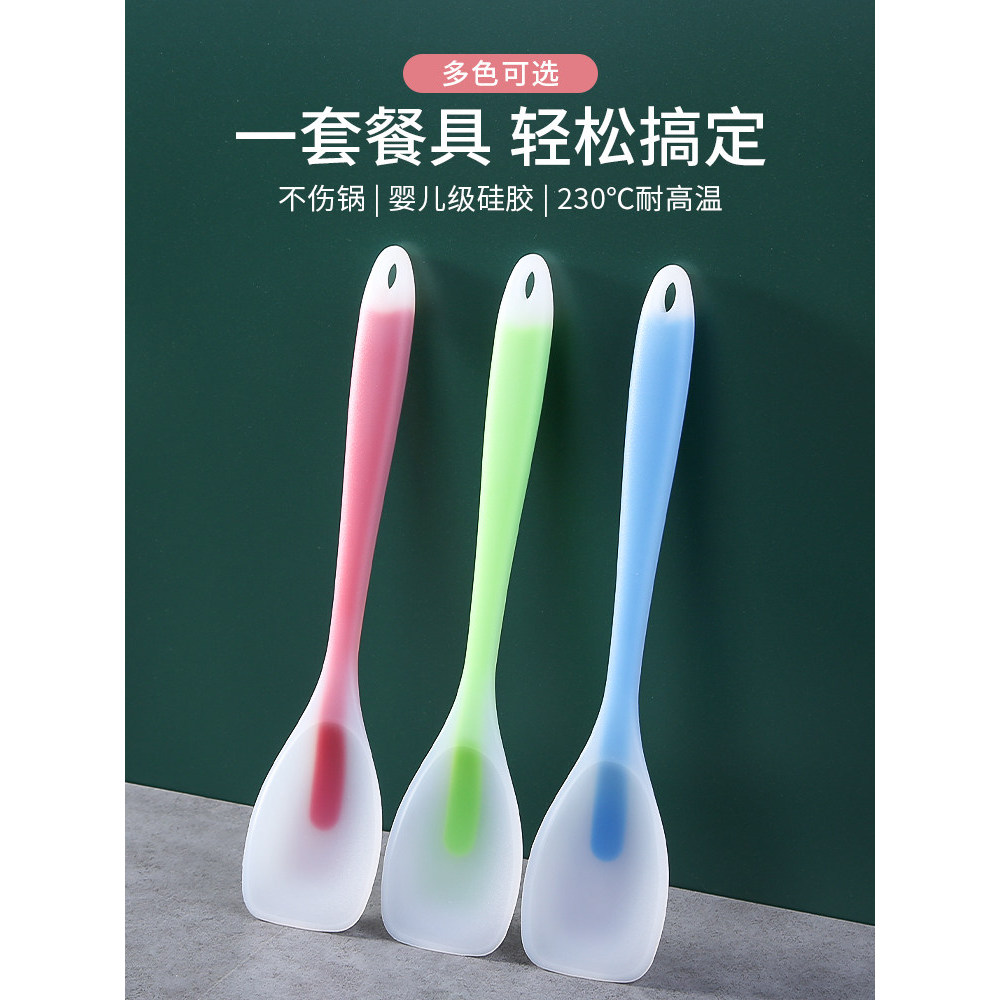 Espátula de Silicone antiaderente, utensílios de cozinha, resistente a altas temperaturas, fritar, fritar, espátula, col