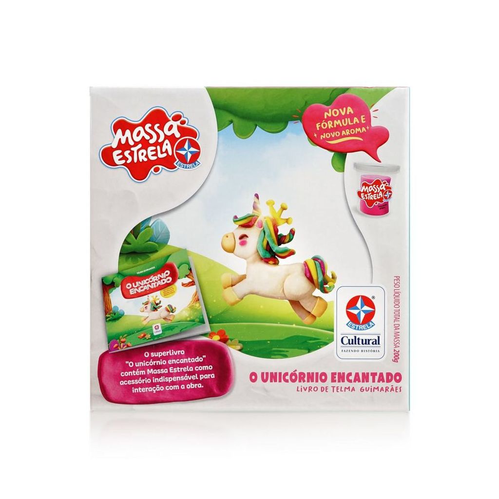 Kit Massinha Unicórnio com Livro Educativo Estrela Oficial