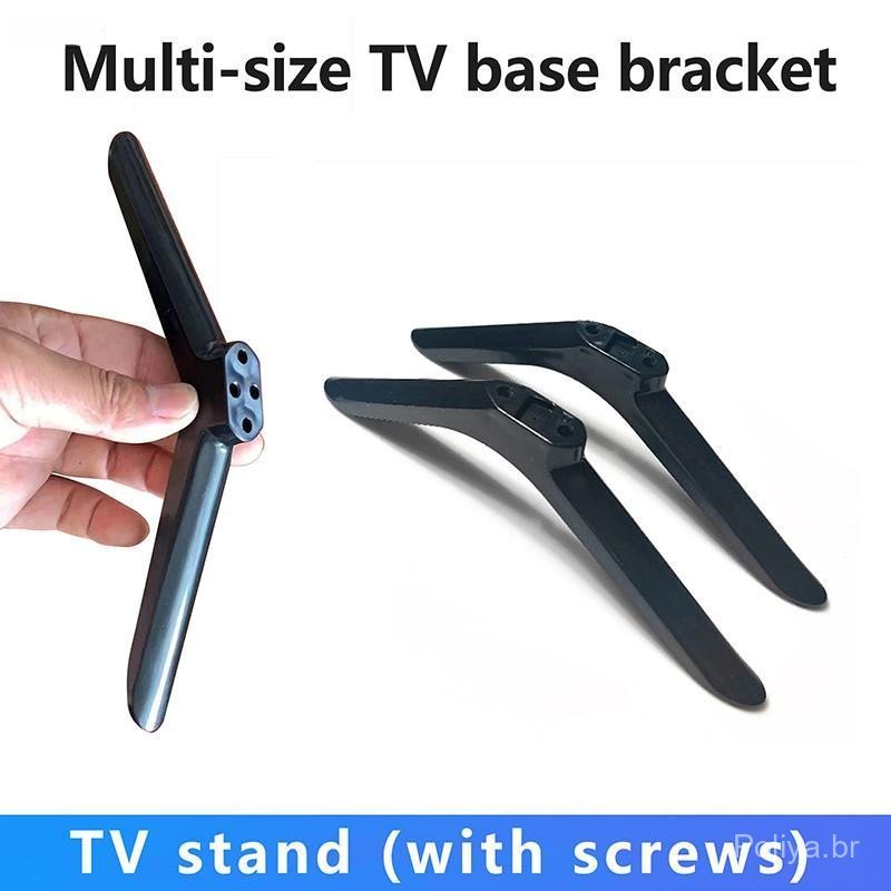[Rhian] 1 Par Base De Televisão Mesa Suporte Pernas Pedestal Substituição Montagem Perna De Plástico Pés Universal Pé CO