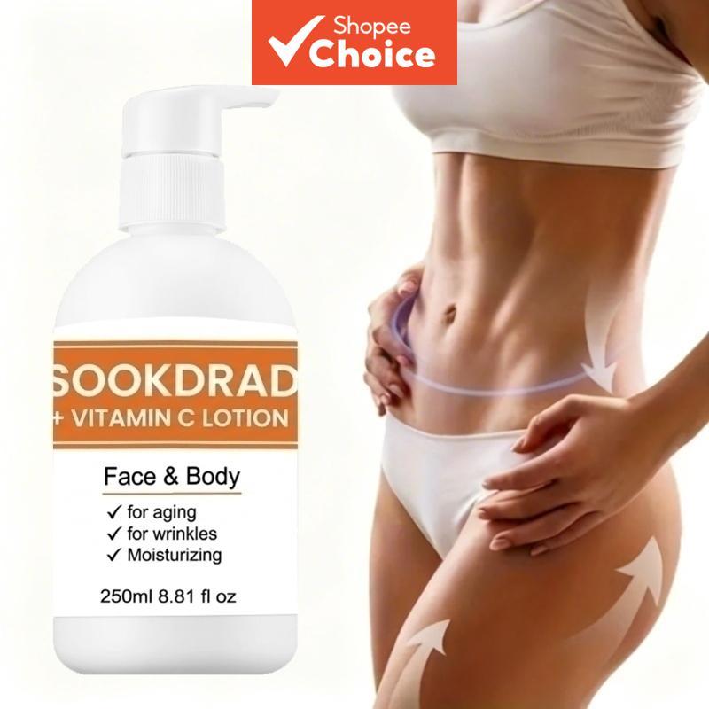 Loção de Vitamina C, Cuidados para Todas as Estações, Hidratante Suavizante para Rosto e Corpo, Para Todos os Tipos de