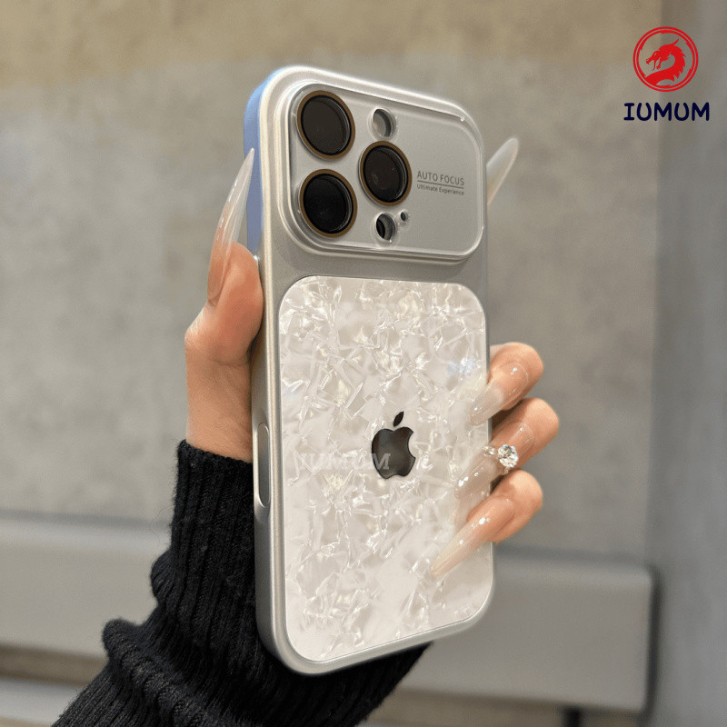 Capa Protetora Elegante E Bonita Com Padrão De Concha Para iPhone 17 16 15 14 13 Pro Max – Traseira Luxuosa