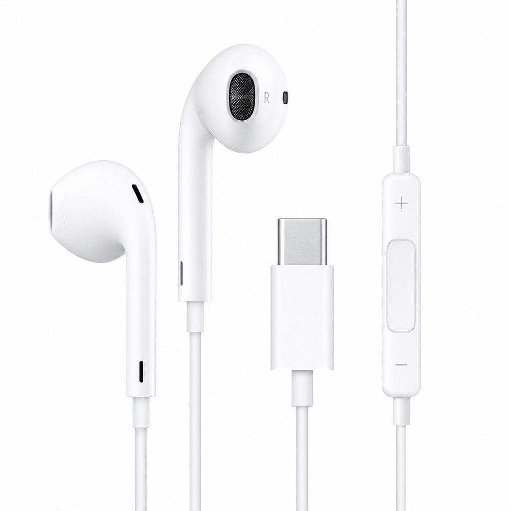 Fone de Ouvido USB-C Tipo C com Microfone Controle Volume iPhone 15 16 Samsung S20 S21 S22 A23 M54