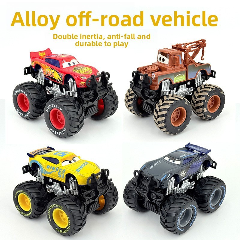 Carro De Liga De Inércia McQueen & Mater-Brinquedo De Caminhão De Corrida Movido A Fricção 4WD Para Meninos E Crianças P