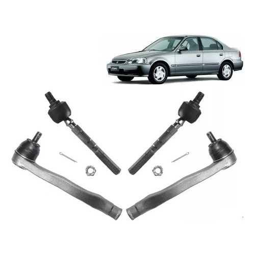 Terminal + Axial Direção Honda Civic 1996/2000 - 1a Linha