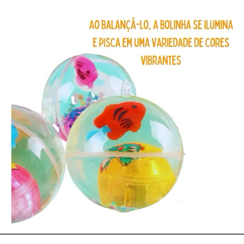 Bolinha Gel Luzes Led Pisca-Pisca Luminoso Bola Pula Pula Com Elastico
