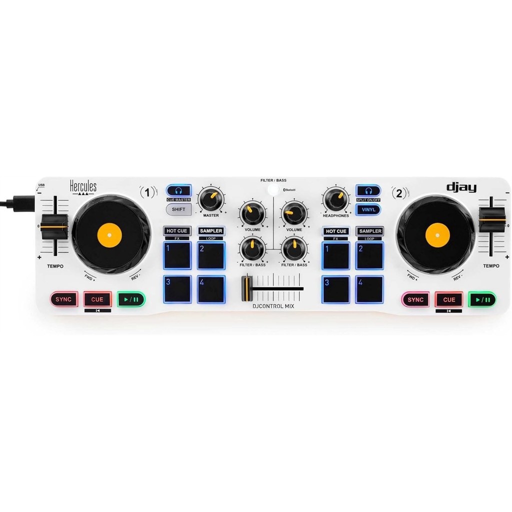 JapanHercules DJControl Mix - Wireless DJ controller for smartphones, compatible with djay and Apple Music.