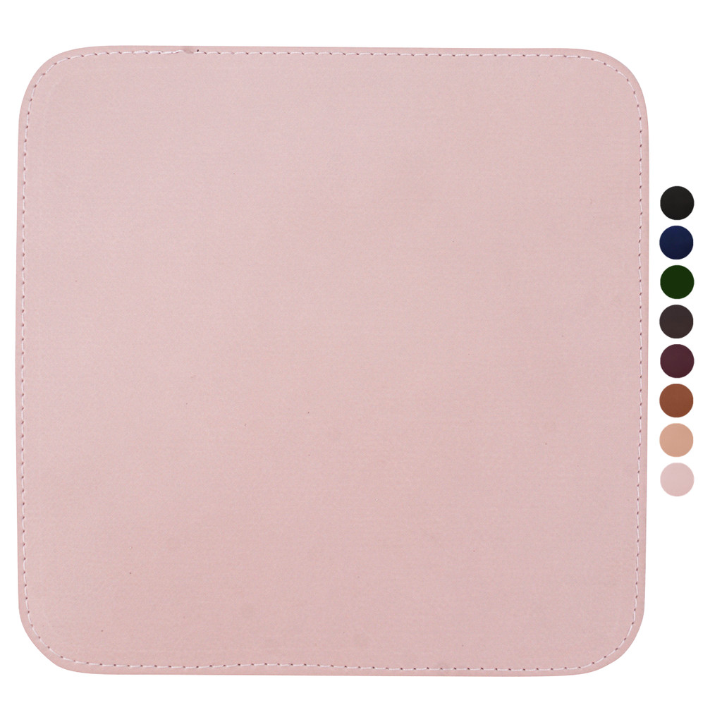 MousePad Couro Costurado Liso Antiderrapante Impermeável