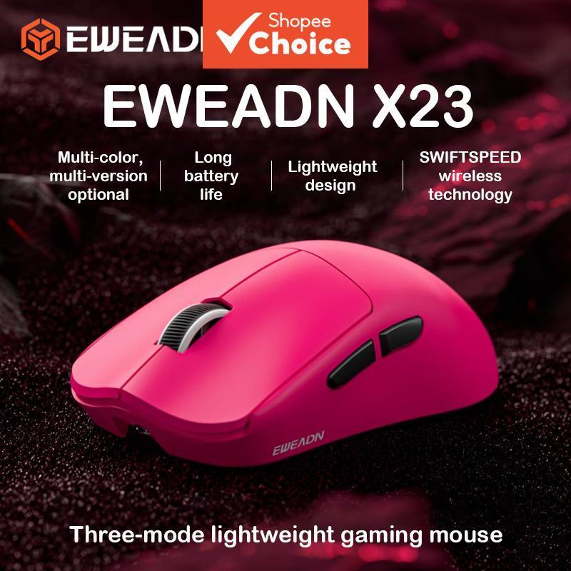 EWEADN X23SE Mouse Sem Fio Tri-Modo - 2.4G/Bluetooth/USB-C 500mAh Recarga Rápida, Botão Silencioso, Fino, Portátil,