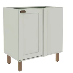 Balcão de Canto para Cozinha 1 Porta sem Tampo Iluminata Verde/Mint Verde Mint