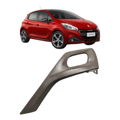 Moldura Maçaneta Interna Dianteira Esquerda Peugeot 208 2017 Branco Dianteira