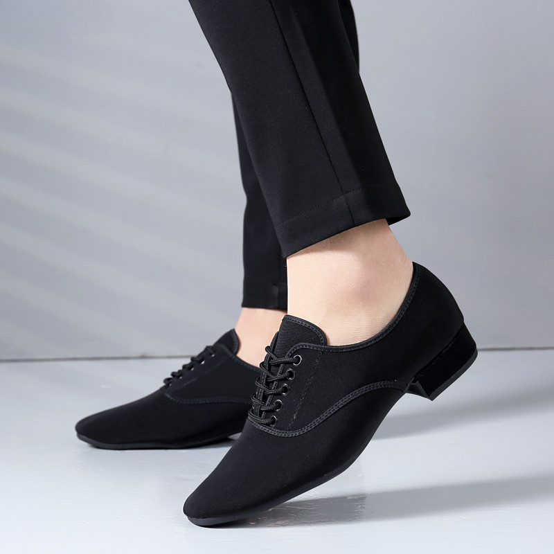 Sapatos de Dança de Salão Latino Masculinos para Prática de Jazz Moderno, Tango e Salsa, Sapato Preto LIFF