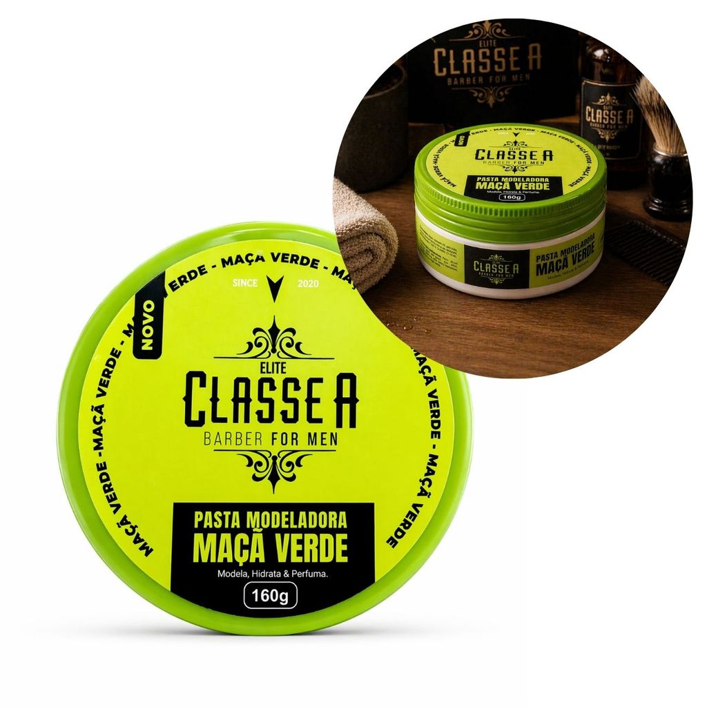 Pasta Modeladora Pomada Pomada Maçã Verde Classe A 160g