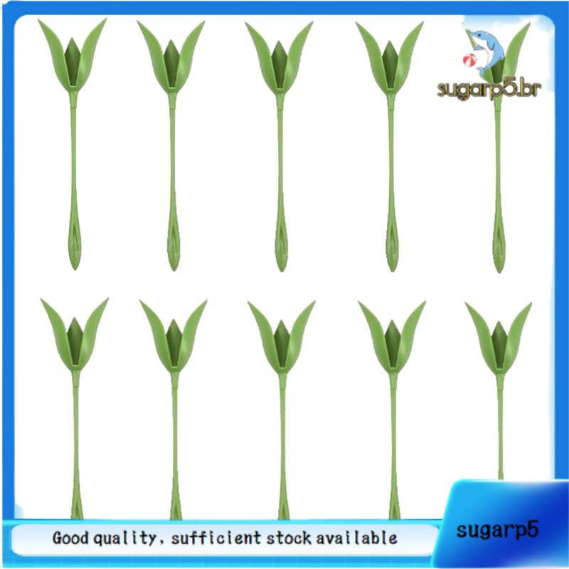 Conjunto De 10 Porta-Guardanapos Rosa , Ferramentas De Flores De Origami Em ABS Verde Para Decorações Românticas De Casa