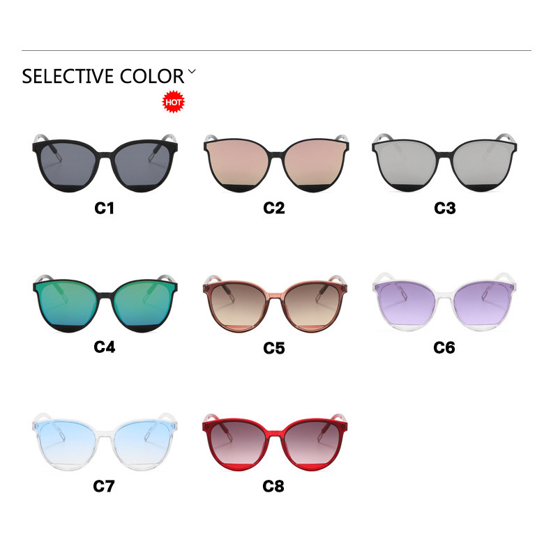 Óculos de sol versão coreana moda feminina óculos de sol grande quadro rosto-reparação óculos de sol