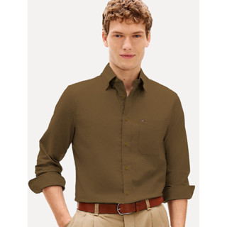 Camisa Tommy Jeans Masculina Regular Flannel Pocket Marrom Escuro em Oferta na Shopee