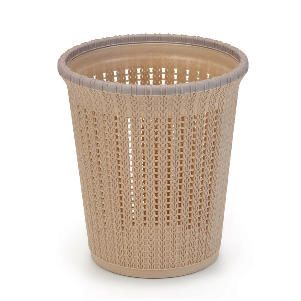 Cachepot Vazado De Chão Vaso Para Planta Decoração De Casa Sala De Estar E Quarto Estilo Rattan