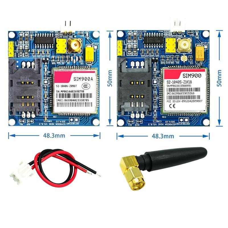 SIM900A SIM900 MINI V4.0 Módulo De Transmissão De Dados Sem Fio GSM GPRS Kit De Placa Com Antena C