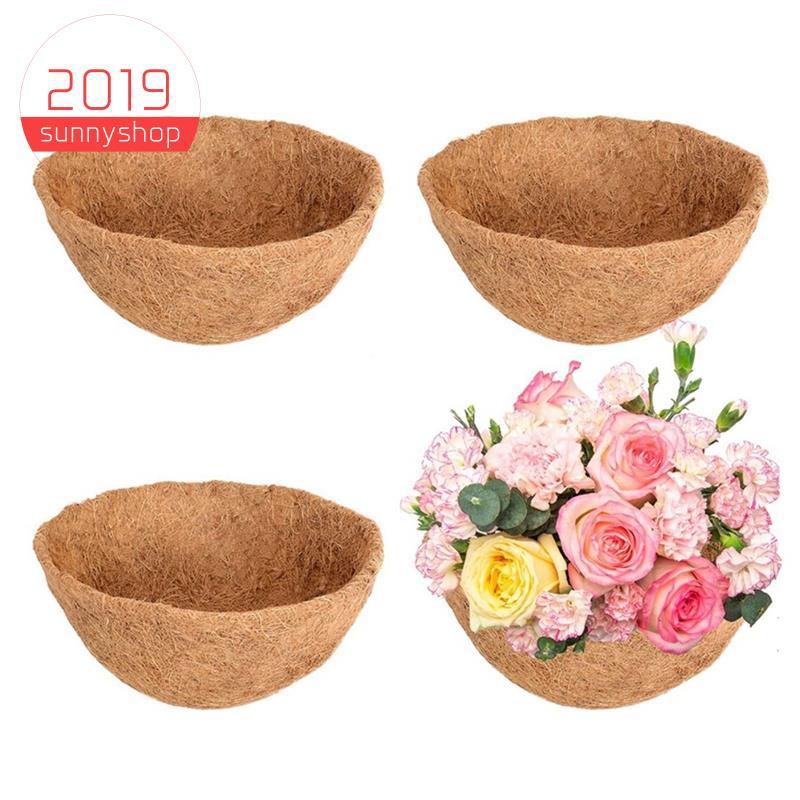 [Bestseller S] Forro De Cesta Suspensa , Plantador Redondo Para Forros De Fibra De Coco Pendurar Cestas De Flores De Pla