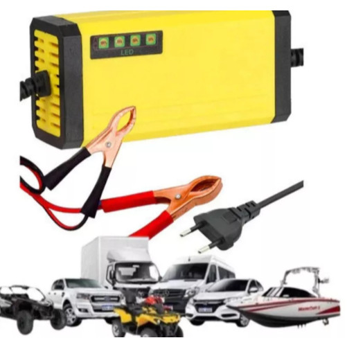 Detalhes do Carregador Bateria Automotivo 12v Até 300 Amperes Carga Lenta 2a Inteligente Portátil Carro Moto Caminhão Bivolt 110/220