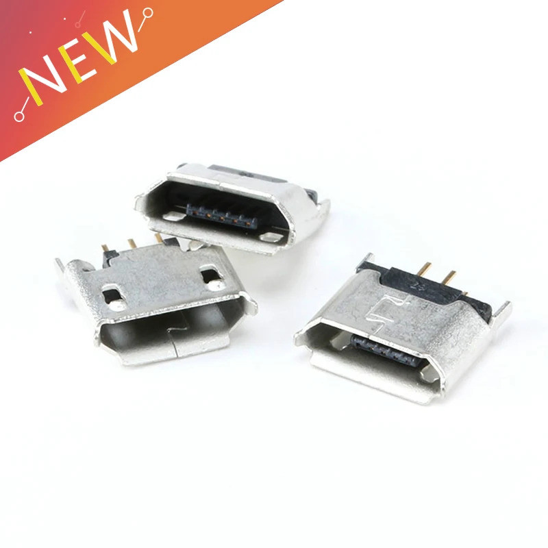 10 Pces/5pc Vertical MICRO Mini USB 5pin Assento Fêmea 180 Graus Jack 5P Direto Plug-In Conector Porta De Carregamento M