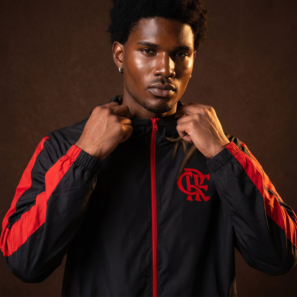 Jaqueta Flamengo Corta Vento Blackout Masculino Oficial