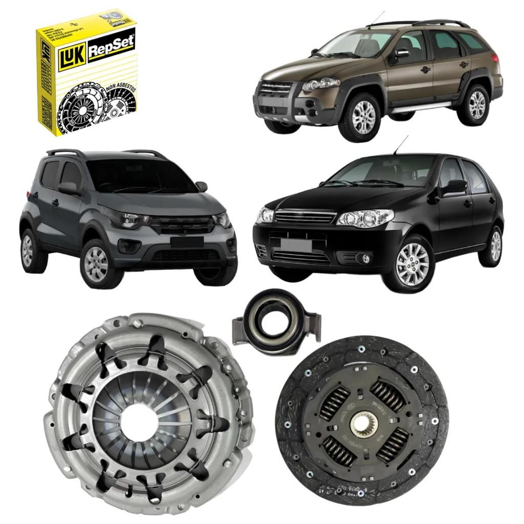 KIT DE EMBREAGEM COMPLETA LUK FIAT UNO STRADA PALIO SIENA DOBLO MOBI..