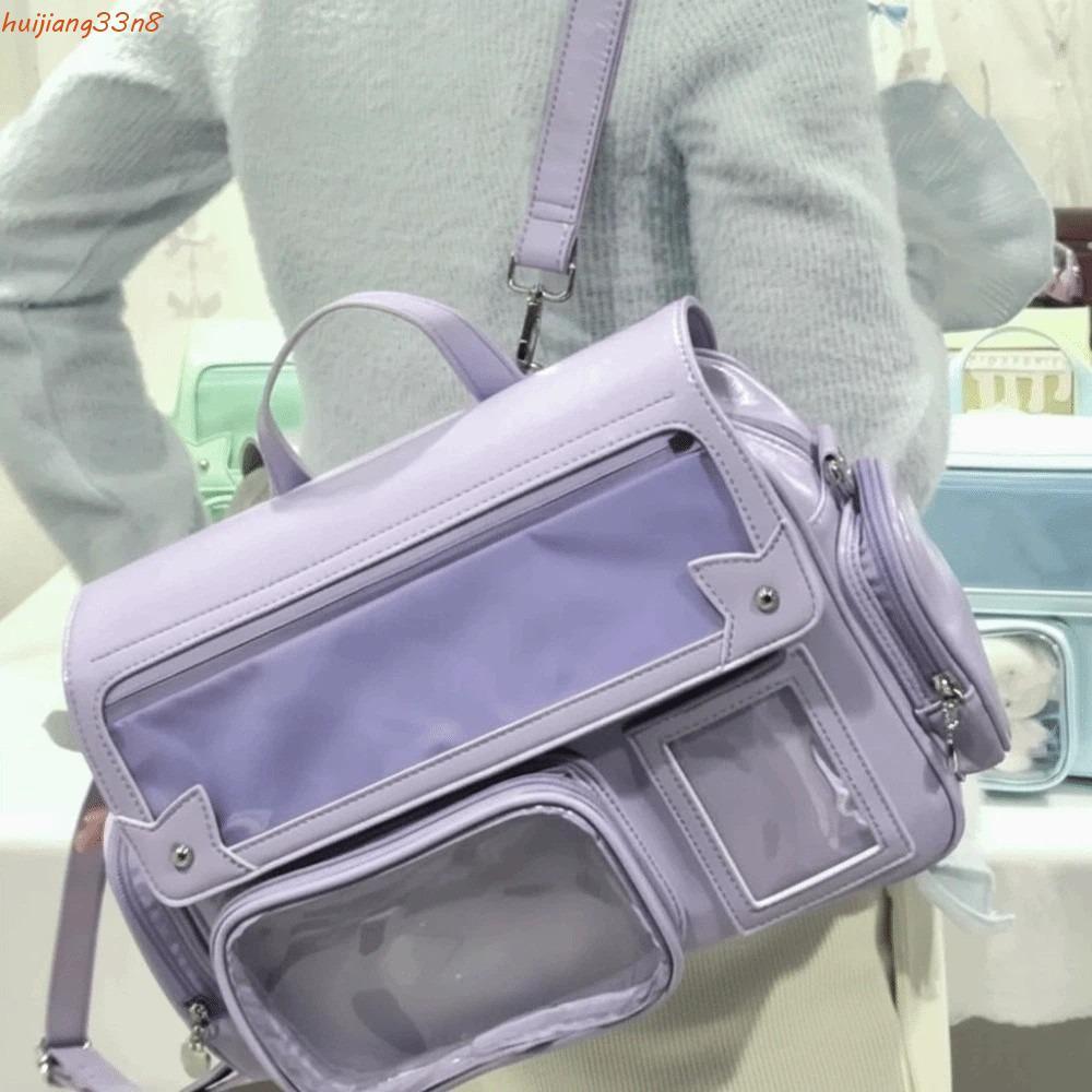 Mochila Ita Conversível HUIJIANG , Bolsa Uniforme Kawaii Transparente Em PVC , Estilo Japonês