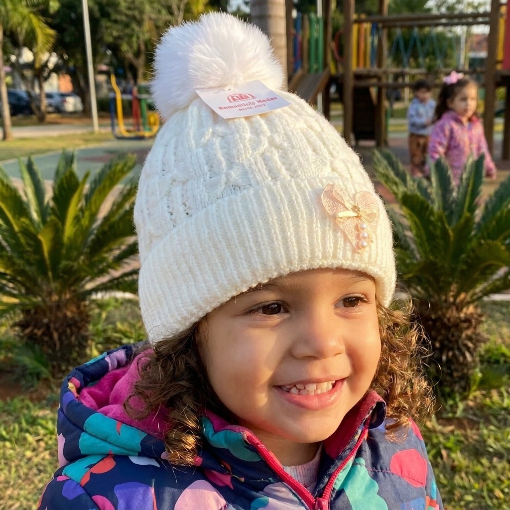 Gorro Touca Infantil Criança Menino Menina Tricotado Quente Moda Fashion